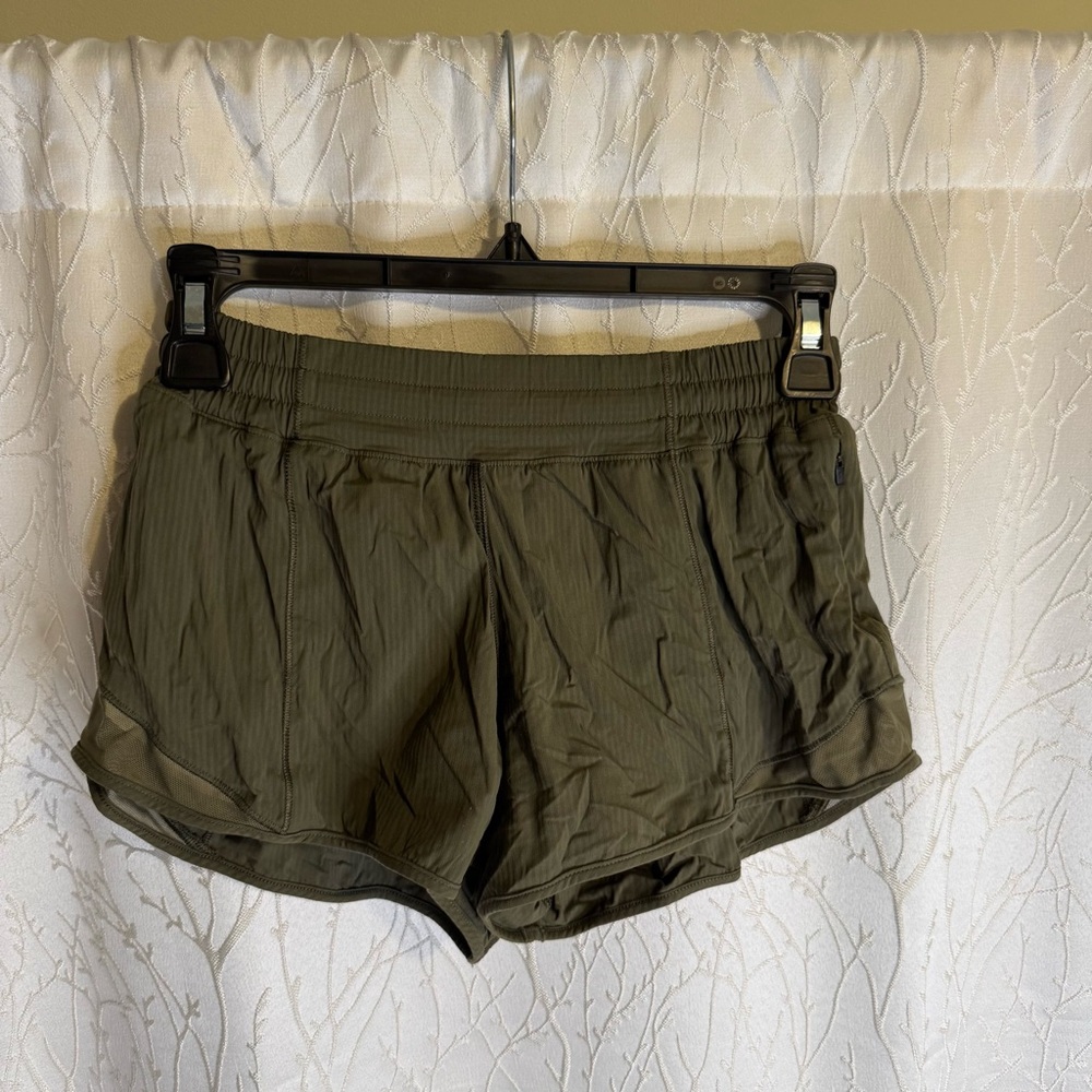 Lululemon Hotty Hot Olive Green Shorts